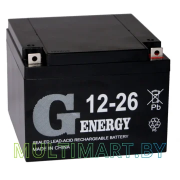 Аккумулятор для ИБП G-Energy 12-26 (12В/26 А·ч)